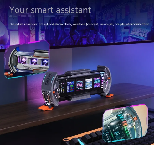 Retro Nixie Tube Style LED Desk Clock