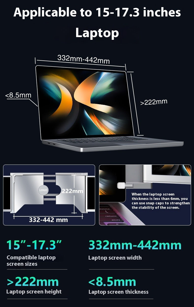 Portable Dual Screen Laptop Display